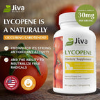 Jiva Botanicals - Lycopene Supplements for Men 30mg - Prostate Health Supplements for Men with Tomato Extract - Prostate, Skin & Antioxidant Lycopene Supplement USA Made, Non GMO, Vegan, 60 Capsules
