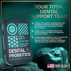 Dental Probiotics for Teeth and Gums - 3 Billion CFU Lactobacillus Salivarius Acidophilus Oral Probiotics for Mouth Bad Breath Treatment for Adults - 45 Mint Tablets for Oral Health in a Travel Tin