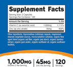 Nutricost Vitamin C with Zinc Capsules, 120 Servings - 1000mg, 45mg Zinc, Non-GMO, Gluten Free Vitamin C Supplement (Pack of 2)
