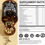 Maju Superfoods 18-in-1 Sea Moss, Black Seed, Shilajit, Sea Salt + D3 & K2, Concentrated Extracts, Trace Multi Mineral Capsules, for Men & Women Mineral Electrolytes Supplements
