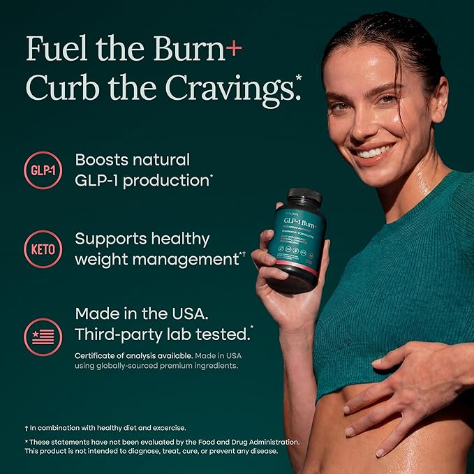 Ketosis & GLP-1 Supplement Weight Loss for Women and Men - Appetite Suppressant, Fat Burner and Metabolic Health with BHB Raspberry Ketones, Apple Cider Vinegar, Berberine HCL (Made in US/Lab Tested)