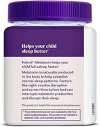 Natrol Kids Melatonin Gummies 1mg, Children's Melatonin for Restful Sleep, 60 Raspberry-Flavored Sleep Gummies, 60 Day Supply