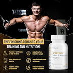 Premium Male Weight Loss - Fat Burner for Men - Supports Healthy Pathways Associated with GLP-1 Activity - Appetite Suppressant, Energy Booster, Helps Sustain Muscle - 60 Unisex Capsules