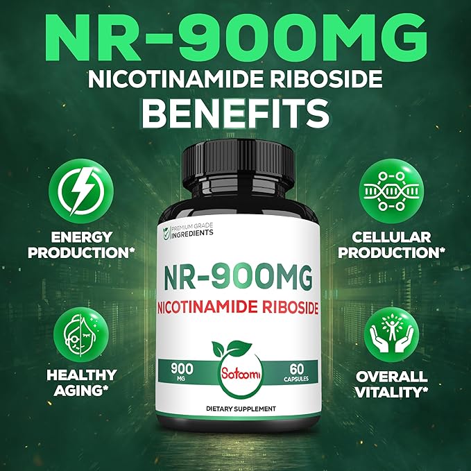 Satoomi NAD Supplement with Liposomal Nicotinamide Riboside - Cellular Energy & Repair, Vitality, Healthy Aging - 60 Capsules for 30 Days