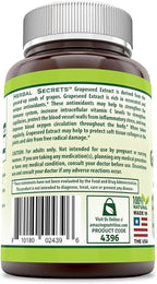 Herbal Secrets Grapeseed Extract 400 mg 120 Veggie Capsules Supplement | Non-GMO | Gluten Free (120 Count | Pack of 2)