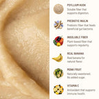 The Fiber Gel High Dietary Fiber Prebiotic Gel Formula — 100% Natural & Clean Label — Plant-Based Psyllium Husk & Inulin Complex — Keto Friendly, Vegan, No Added Sugar — Banana, 32 oz