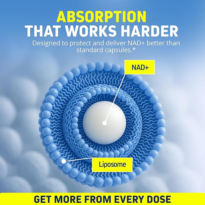 Herbtonics Liposomal NAD+ for Cellular Energy | Supports Healthy Aging, Focus & Metabolism | Liposomal Delivery - Designed for Superior Absorption | 120ML Vegan Liquid Supplement (1 Month Supply)