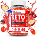 Keto ACV Gummies - Organic Apple Cider Vinegar Gummies Sugar Free,Contains Apple Cider Vinegar with Mother, Vitamin B12 & B6,Beetroot | Metabolism and Energy, Gluten-Free, Vegan-60 Count