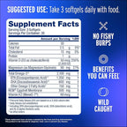 Oceanblue Omega-3 2100mg Fish Oil Supplement with 500mg Natural Eggshell Membrane NEM, Magnesium, Vitamins K2 & D | Triple-Strength, High-Potency | Support Joint Comfort & Muscle Recovery