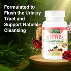 DR. HERBAL WELL UTFREX Clinically Proven Urinary Tract UTI Health Supplement Natural Support Cleanse Flush Protect (No Probiotics & D-Mannose) – 60 Capsules