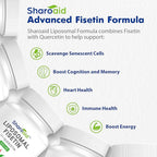 Liposomal Fisetin with Quercetin Supplements 1200 mg per Serving,High Absorption Polyphenols Antioxidants for Women,Men,Non-GMO,Gluten-Free,1 Bottle-60 Softgels