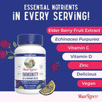 MARYRUTH'S Sugar Free Immunity Gummies | Powerful Blend | Elderberry Vitamin C & Zinc | Vitamin D3 & Echinacea | Immune Support Supplement | Gummies for Kids & Adults | Vegan | Non GMO | 90ct