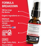 Vitamin B12 Liquid Spray Drops - Organic Liquid B12 Vitamins for Women, Men, Kids & Energy, Vegan Sublingual Methyl B 12 Spray Supplement - Organic Pure Methylcobalamin Vit B 12 Drops Vitamins 1 Fl Oz