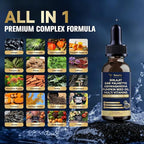 Shilajit Liquid Drops with Saw Palmetto，Ashwagandha，Pumpkin Seed Oil，Sea Moss,Multivitamin - Shilajit for Men - Support Prostate Health & Hair,Energy & lmmune Function - 2FL - Pineapple Flavor