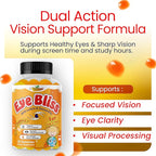 Therefore Eye Health Gummies for Kids & Teens – Lutein Zeaxanthin Vision Support Supplement – Vegan, Non-GMO – 30 Gummies