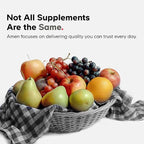 Amen Fruits + Veggies Vitamins Bundle, Raw Whole Food Multivitamin Capsules, Greens Vegetables, Red Fruits & Berries Vegan Blend, Fibers + Phytonutrients Superfood Minerals Supplement, Non-GMO, 180 ct