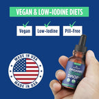 NOVEHA Organic Iodine Drops for Thyroid Health & Metabolism Support - Potassium Iodide Liquid Supplement, 250 mcg per Serving, USDA Organic, Vegan, Non-GMO, Gluten-Free | 30-Month Supply - 2 Fl Oz