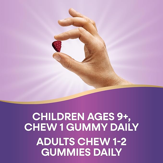 Nature's Way Zinc Gummies, Adult & Kids 9+ Immune Support Gummies*, 100% Daily Value per Serving, Mixed Berry Flavor, 120 Chews (Set of 2)