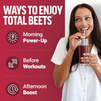 Force Factor Total Beets Drink Mix Superfood Powder with Nitrates to Support Circulation, Nitric Oxide, Energy, Endurance, and Stamina, Cardiovascular Heart Health Supplement, 90 Servings, 3-Pack