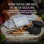 Umeken Beta Glucan, Immune Boost, Mushroom Extract, Dietary Supplement, Blend of 9 Premium Mushroom Extract Packets, Easy to Take Beta Glucan Supplements, 1 Month Supply, 30 Count Box, Pack of 1