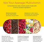 Women's Total Health Daily Vitamin Packs - All in One Multivitamin for Women, Essential Vitamins & Minerals for Energy, Stress, Digestion & Gut Health, Female Wellness Supplement, 30 Packets