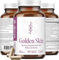 Ecosh Golden Skin Tanning Supplement for Women & Men – Potent Tanning Pills with Beta Carotene, Lutein & L-Tyrosine for Skin Health | Natural Antioxidant Supplement & Tanning Vitamins | 90 Capsules