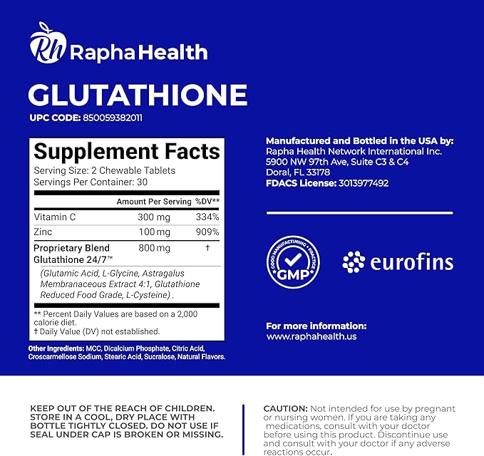 Twin Pack Glutathione Enhanced with Vitamin C & Zinc | Advanced Antioxidant & Immune Support | Detox & Skin Health Formula | 120 Tablets - Two (2) Month Supply