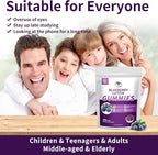 Blueberry Lutein Eye Vitamins Gummies with 180 Count - 3 Month Supply, Vegan Eye Health Supplement for Kids and Adult, Lutein Gummies for Vision Clarity and Blue Light Support