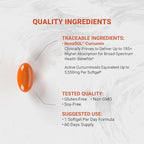 Naturalis NovaSOL Turmeric Curcumin (5,550mg Curcuminoids Equivalent Per Serving) - Clinical Proven with 185X Better Absorption | Antioxidant Support for Brain, Joint & Immune Health* | 60 Servings