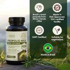 Rawleigh Propolis Max: 60 Vegetarian Softgels - Brazilian Green Propolis with Phenolic, Flavonoid & Artepillin C Compounds & Vitamin E - Supports Immunity, Wellness