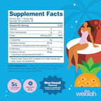 Wellah L-Glutamine Powder Blue Hawaii (50 Servings) - 5g L-Glutamine Per Serving, Sweetened with Stevia