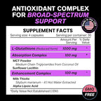1000mg Glutathione for Immune Support - 100mg Absorption Complex - Reduced Liposomal Glutathione Supplement with Alpha Lipoic Acid - Brain Booster, Glowing Skin, Liver Support (Pack of 2)