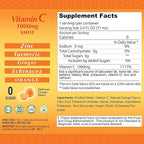 ALFA VITAMINS Vitamin C Shot 1000mg with Zinc, Ginger & Echinacea – Supports Immune Health & Daily Wellness – Orange Flavor – 2.4 FL Oz Bottle – 20 Pack