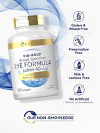 Carlyle Eye Health Supplement | 120 Softgels | with Lutein 40mg, Zeaxanthin, Bilberry and Blueberry | Broad Spectrum Eye Support Vitamins | Non-GMO, Gluten Free Formula