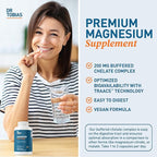 Dr. Tobias Magnesium Bisglycinate - High Absorption Magnesium Buffered Chelate Complex 200 mg per Capsule | Supports Energy, Muscle, Bone & Joint Health - Non-GMO Magnesium Supplement, 120 Capsules