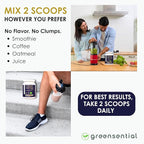 Greensential Collagen Peptides Plus Powder 21oz | + Acerola Vitamin C & Hyaluronic Acid | 100% Hydrolyzed Grass-Fed | Hair, Skin, Nail & Joint Support | Easy to Mix, Unflavored, 28 Servings