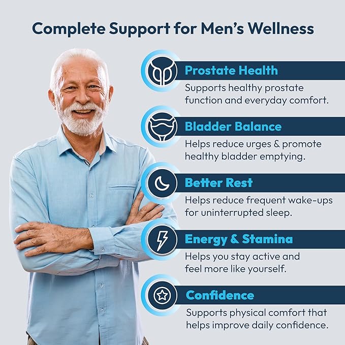 ProstaVive Advanced Prostate Support Formula - Complete Urinary & Bladder Health Supplement - Helps Promote Strong Flow & Emptying - Natural Powder - Gluten Free, Non-GMO
