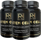 Stem Cell Activation Formula, 60 Capsules, with Vitamin D and B12, Youth and Longevity Support Maintain Youth and Longevity Patented StemCell Activation Fomula (3bottle (180 softgels))