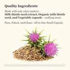 Milk Thistle Supplement – Standardized to 80% Silymarin – Pure, Vegan, Non-GMO, Kosher – 90 Vegan Capsules