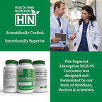 Health Thru Nutrition Curcu-Gel 650mg BCM-95® Curcugreen Turmeric Curcumin| High Absorption | Healthy Inflammation Response | Clinically Studied | 3rd Party Tested | Non-GMO (Pack of 60)