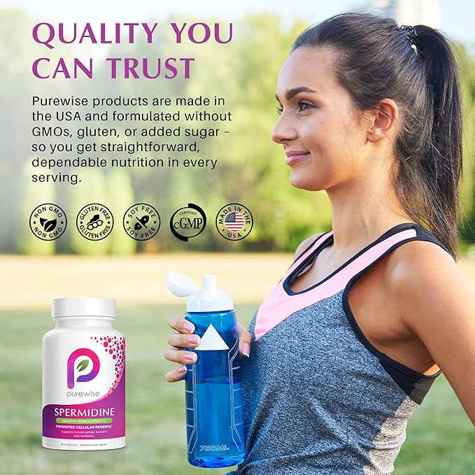 Spermidine Supplements | Supports Healthy Aging & Vitality | Promotes Cellular Renewal & Function for Longevity & Energy Support | 60 Capsules