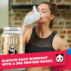 Underground Bio Labs Panda Fuel Premium Protein Whey,Hydrolyzed Collagen,Casein,Probiotics, Enzymes, Keto Friendly,Time Release, 25 Servings (2.5 Pound, Caramel Ice Cream Crunch)