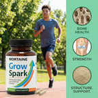 Mortaine Grow Spark Supplement, Nutrient Support Blend with Vitamin K2, Magnesium & Zinc for Bone Support - 60 Capsules