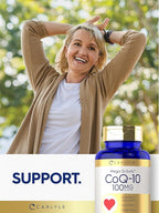 Carlyle CoQ10 100mg Softgels | 240 Count | Mega Q-Sorb Coenzyme Q-10 | with Black Pepper Extract | Non-GMO and Gluten Free Supplement