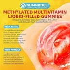 Kids Multivitamin Gummies with Iron, Sugar Free, Kids Daily Vitamins + Probiotics, Algae Omega 3 (EPA/DHA), A, C, D, Methyl B12, Folate, B6, Zinc, Biotin, for Healthy Growth, Immune Support, 60 Count