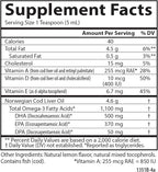 Carlson - Cod Liver Oil, 1100 mg Omega-3s, Liquid Fish Oil Supplement, Wild-Caught Norwegian Arctic, Sustainably Sourced Nordic Liquid, Lemon, 250 ml