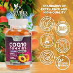 CoQ10 Gummies 100mg Per Serving - 3X Strength, High Absorption, Antioxidant Supplement for Heart Health Support & Energy Production, Ultra Coenzyme Q10 Vitamins, Coq 10 Supplements - 120 Gummies