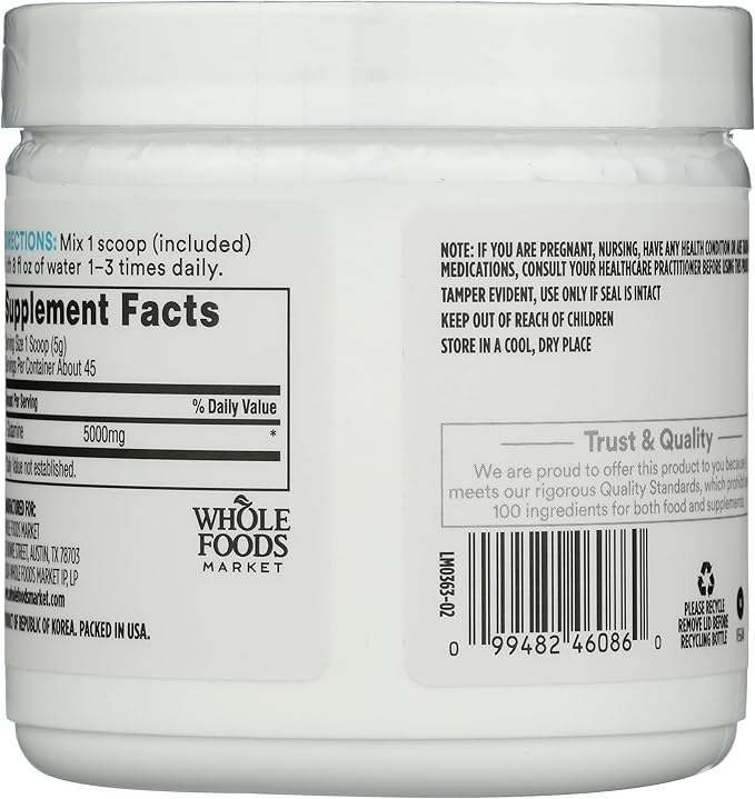 365 by Whole Foods Market, L-Glutamine Free-Form Powder, 8 oz
