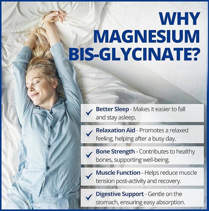CanPrev Magnesium BisGlycinate 200mg Gentle 60 Veg Caps, 60-Day Supply, Chelated Magnesium Supplement for Bone & Muscle Support, Easy to Digest, Promote Relaxation & Comfort, Vegan, Non-GMO, No Sugar
