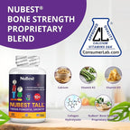 NuBest Tall 10+ Premium Bone Strength Formula, Brain Growth, Immunity and Overall Health for Age 10+ with Calcium, Vitamin D3, Vitamin K2, and Multivitamins | Pack 6